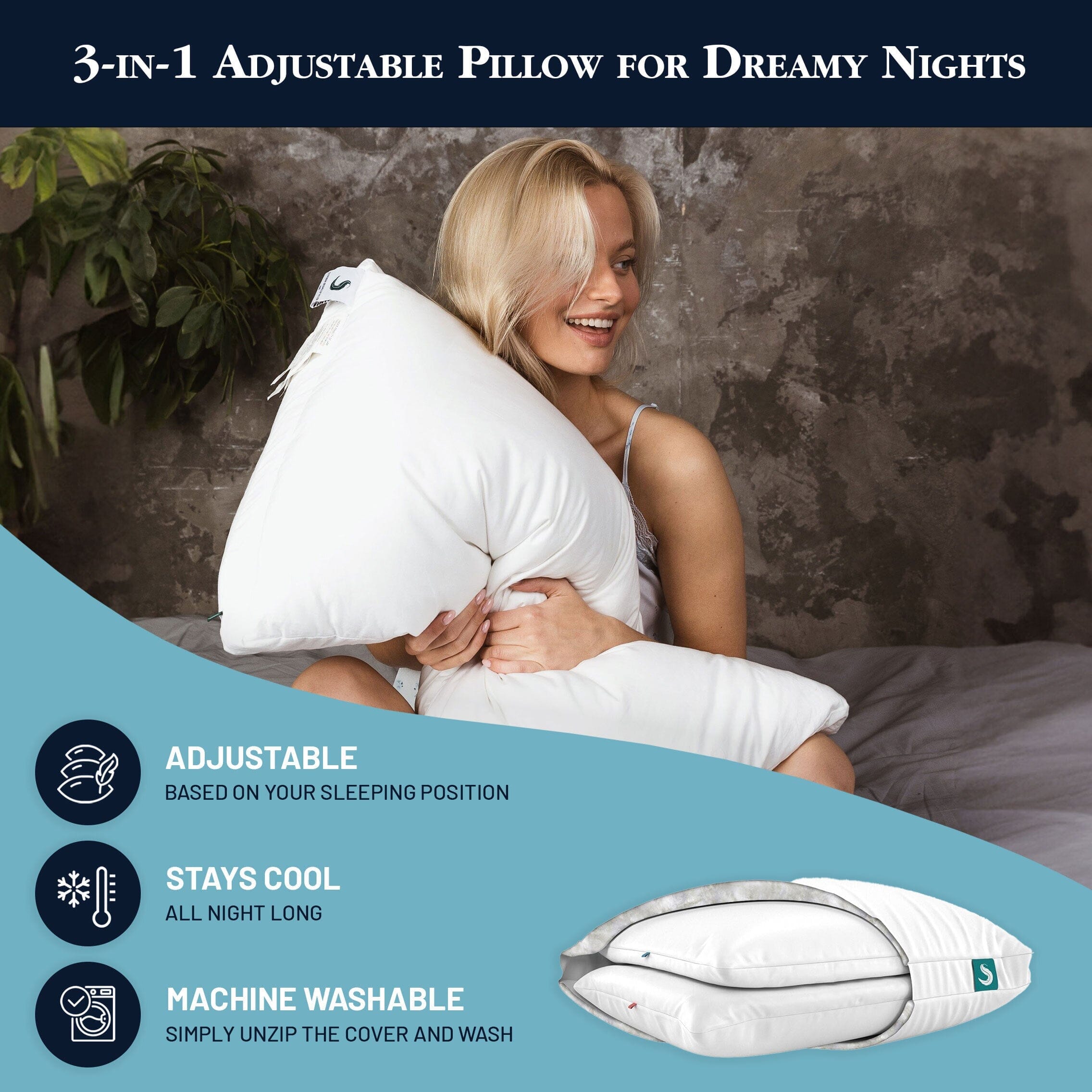 Pillows for sleeping | the best pillow online | adjustable bed